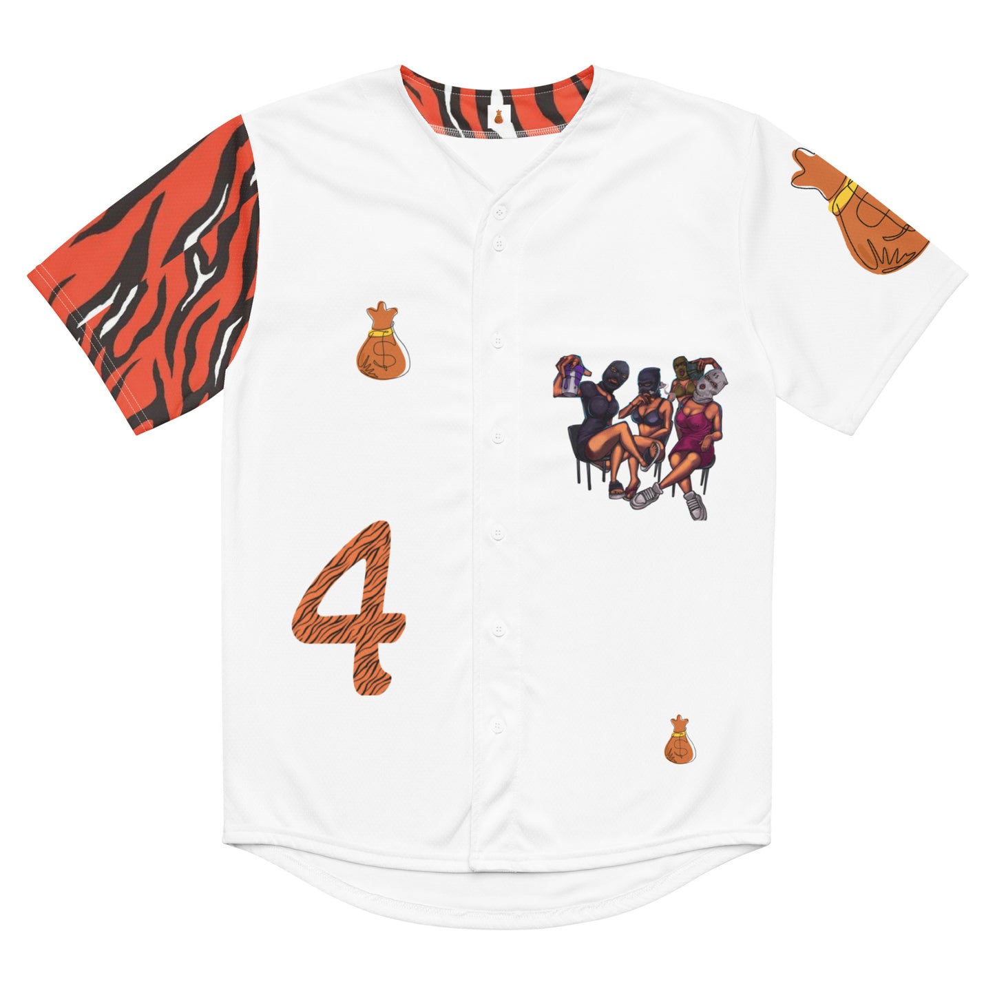 4 Women / Money #4 - White / Bengal Luxury Jersey