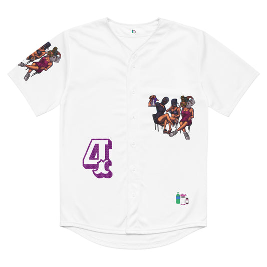 4 Women / Hoe Gang #4 - White / Purple Luxury Jersey