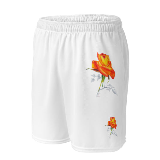 Orange Flower - Luxury Fashion Shorts