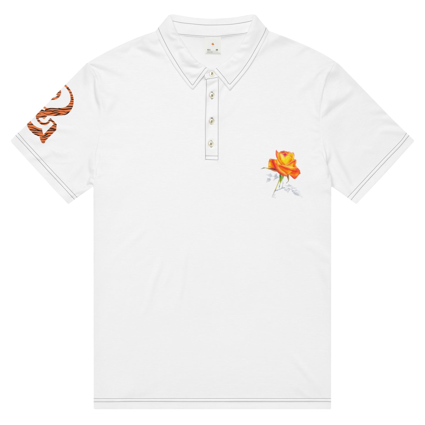 Orange Flower Luxury Polo Shirt #2 - All Fits