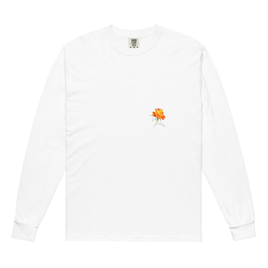 Orange Flower - Long-Sleeve Luxury T-shirt